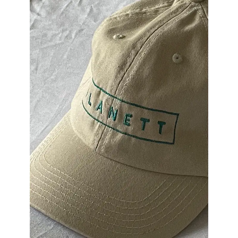 Khaki ALEX Chino Twill Cap with planett embroidered logo