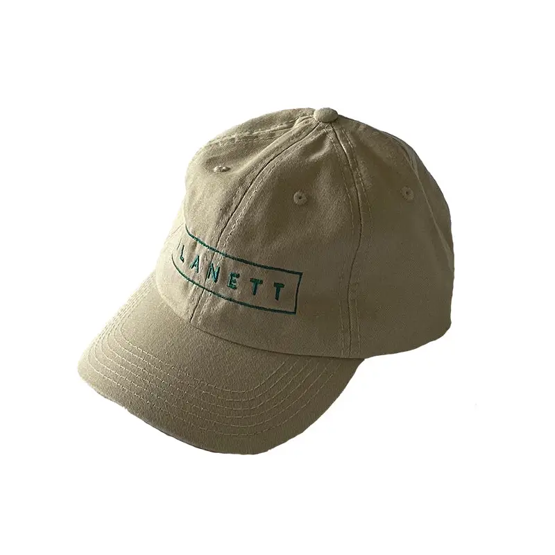 Tan ALEX Chino Twill Cap with Planett embroidered logo