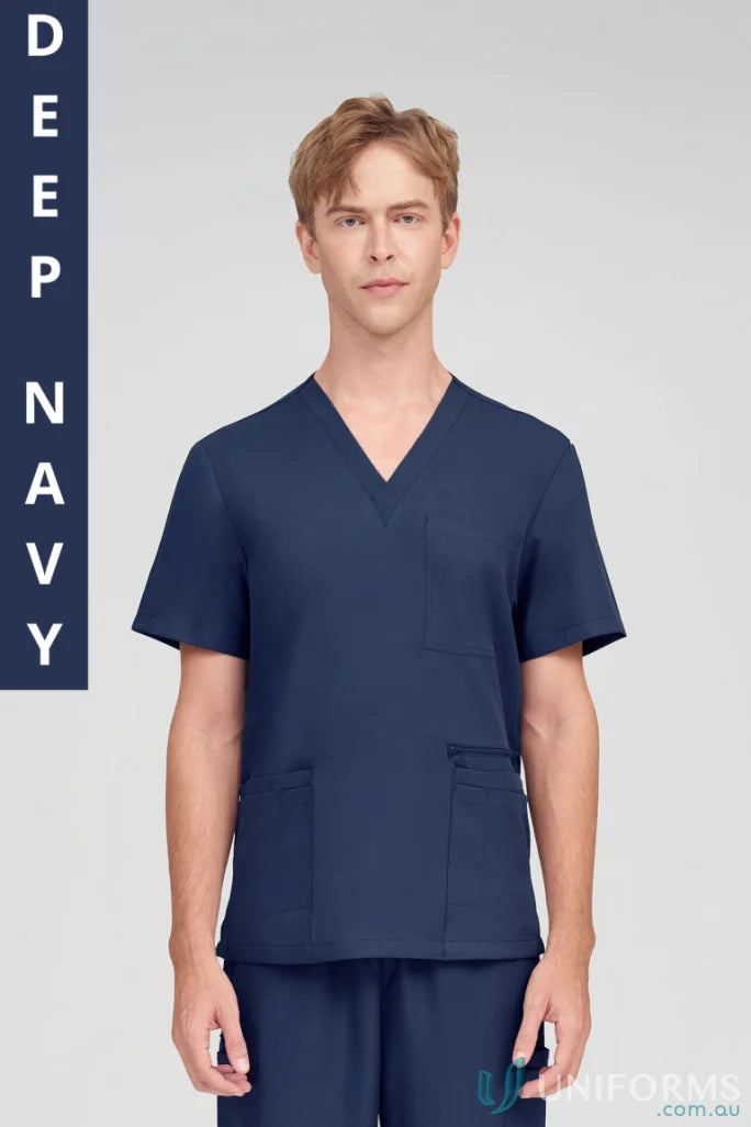 Alex Scrub Top from collection alex scrub with secure zip pocket for allied health workers