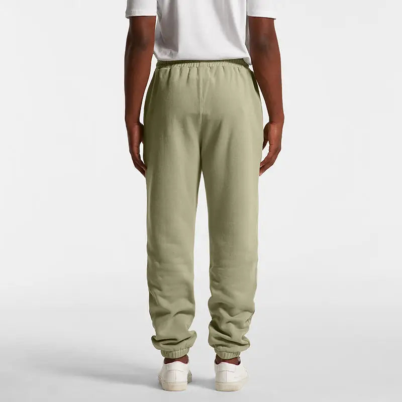 Alien Track Pant: olive green cotton jogger pants with elastic waist and drawstring