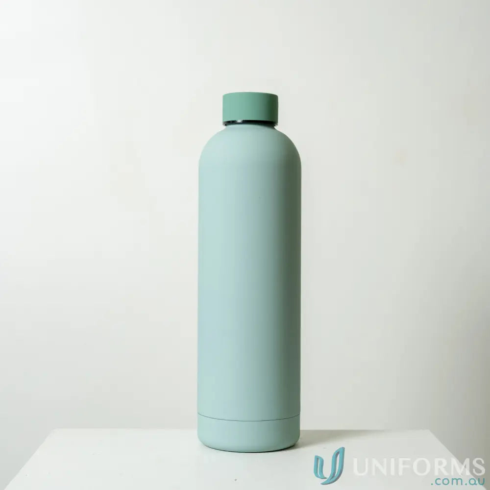 Mint green stainless steel water bottle from Allegra 750ml with double-wall vacuum insulation