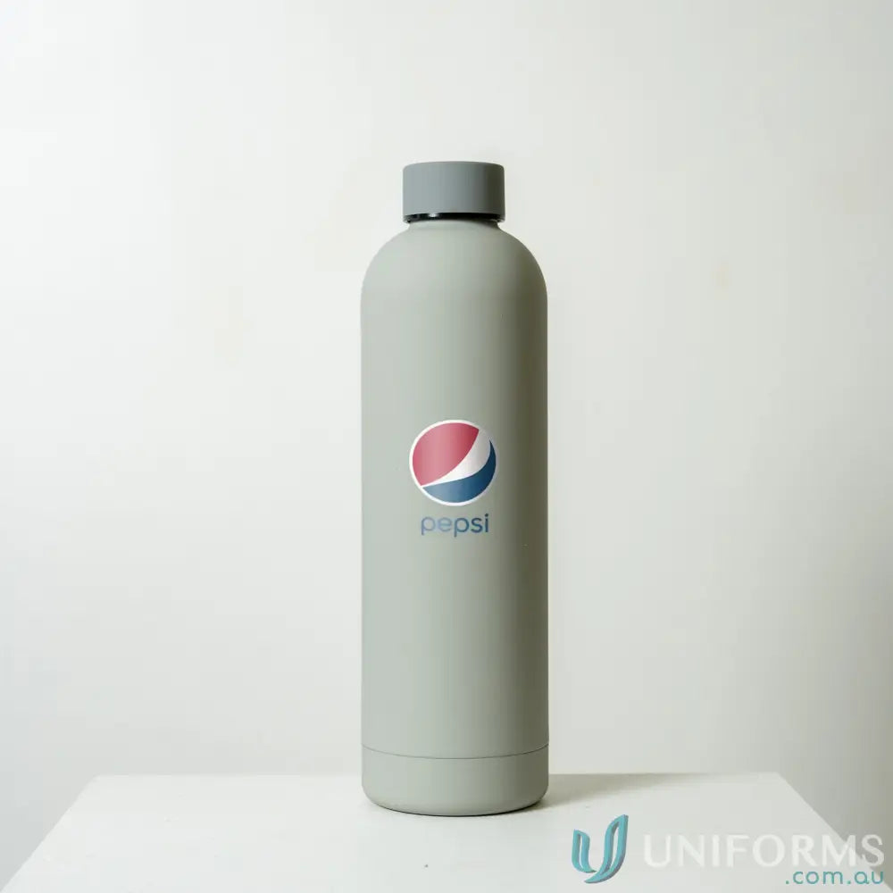 Gray Pepsi water bottle from Allegra 750ml stainless steel double-wall vacuum insulated drink bottle