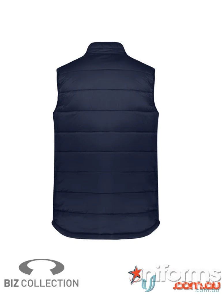 Navy blue quilted Alpine Puffer Vest from Biz Collection Men’s j211m alpine vest