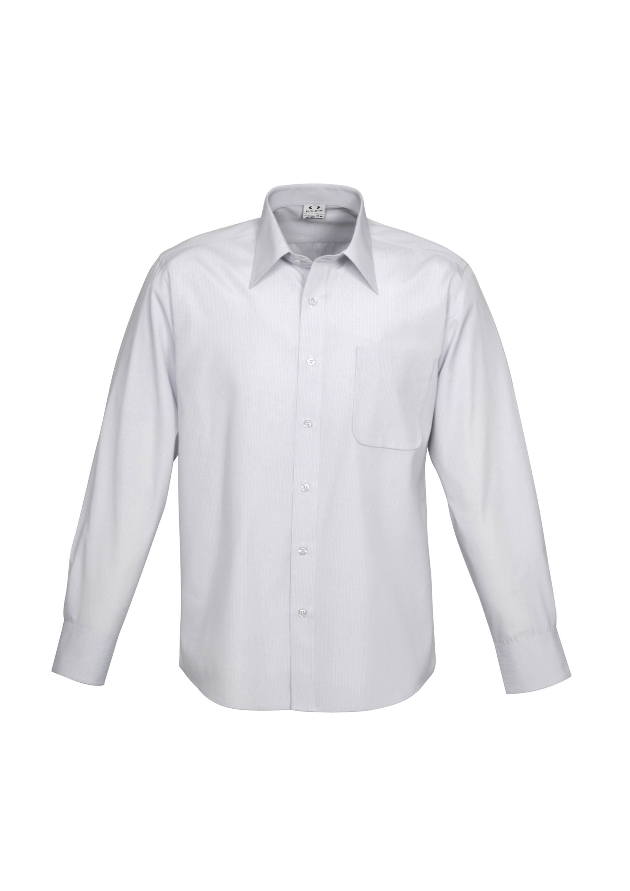 Biz Collection S29518 Ambassador LS Shirt in Silver Grey