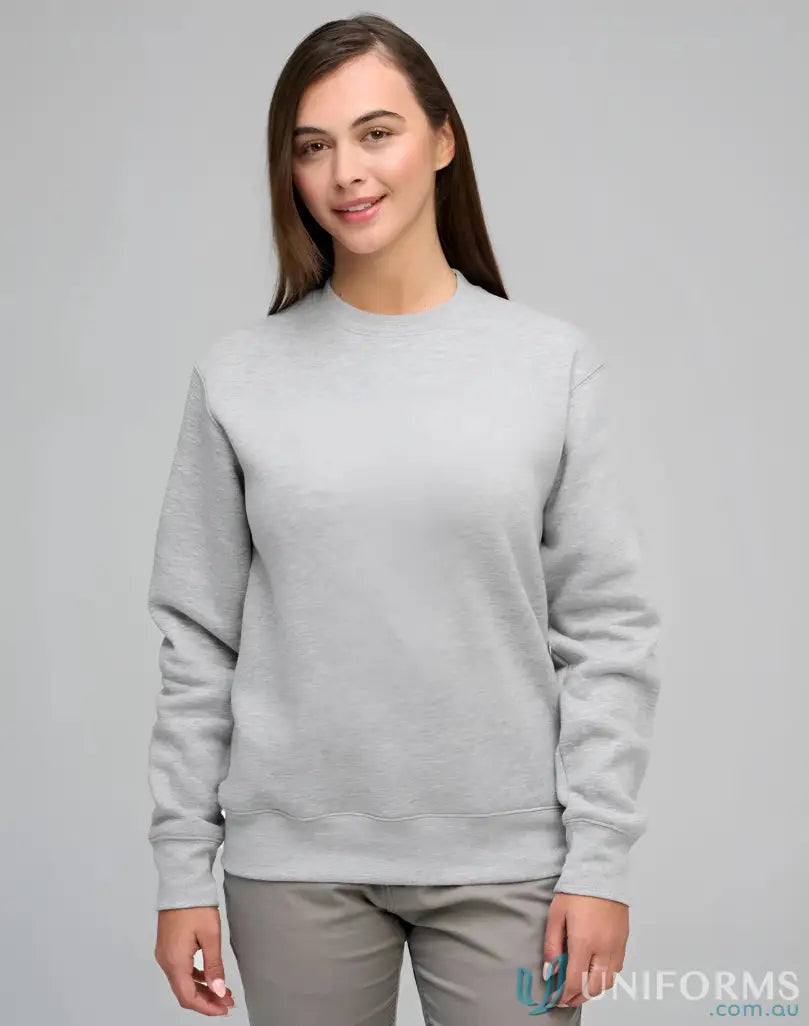Gray crew neck fleece sweatshirt perfect for American Style uniforms