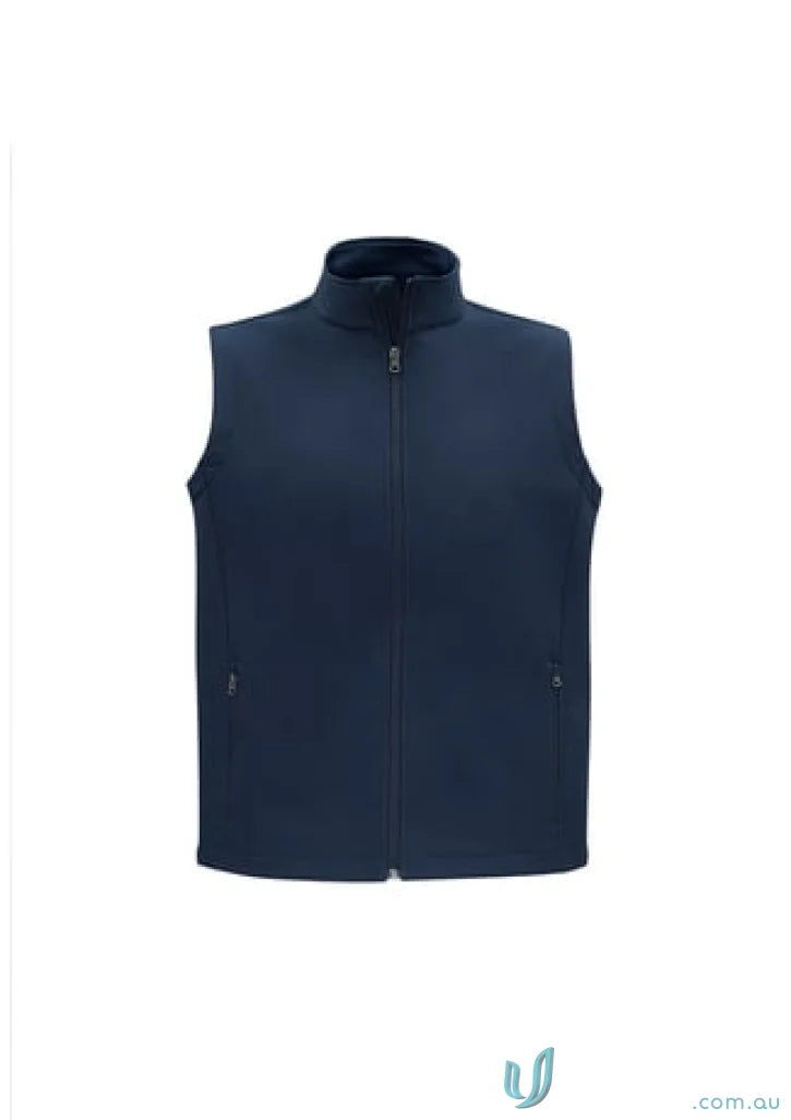 Navy blue Apex Softshell Vest from Biz Collection J830M, collection J830M apex vest j830m