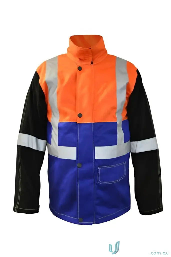 High-visibility Arcguard HiVis fire retardant welding jacket for safety and durability