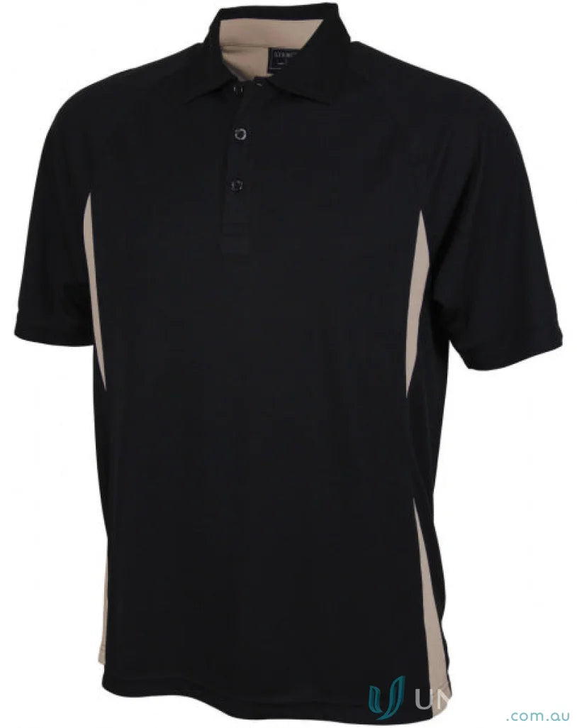 Black and beige Arctic Polo short-sleeved shirt perfect for work uniforms