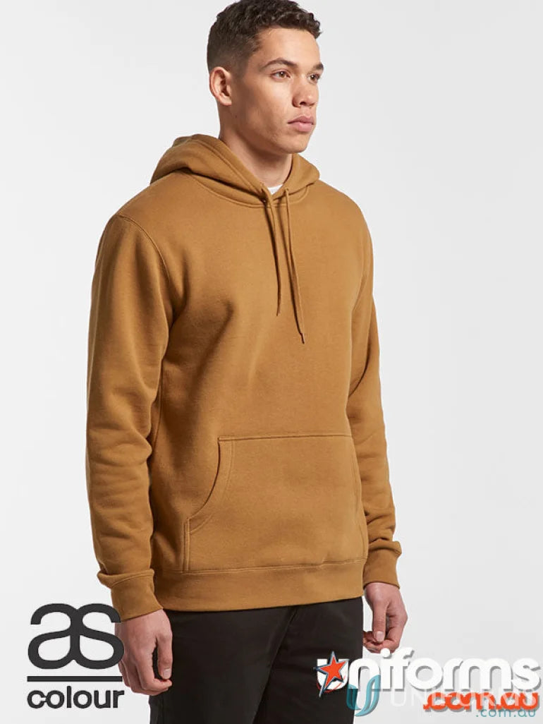 Caramel-colored stencil hooded sweatshirt from AS Adult Stencil Hoodie workwear line