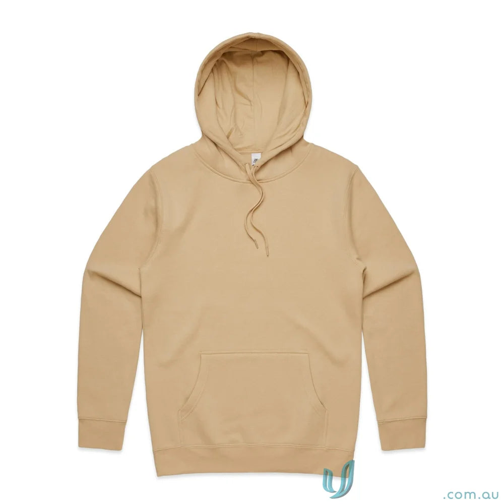 Tan hooded sweatshirt from AS Adult Stencil Hoodie, perfect for stencil hood uniforms or workwear