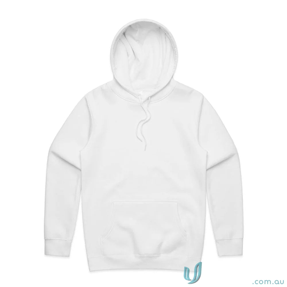 White hoodie with stencil hood perfect for uniforms or workwear - AS Adult Stencil Hoodie