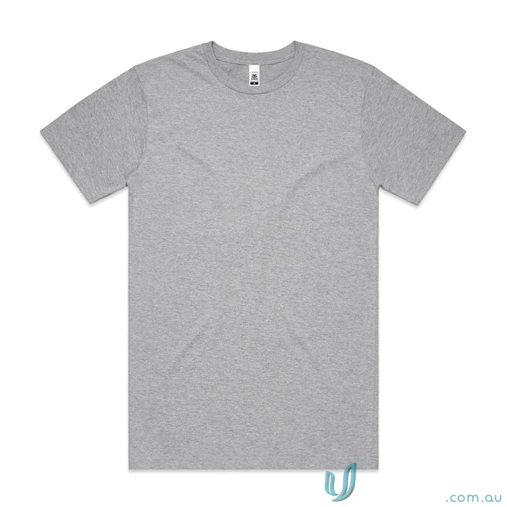 Gray short-sleeved AS Block Tee perfect for work uniforms or casual workwear
