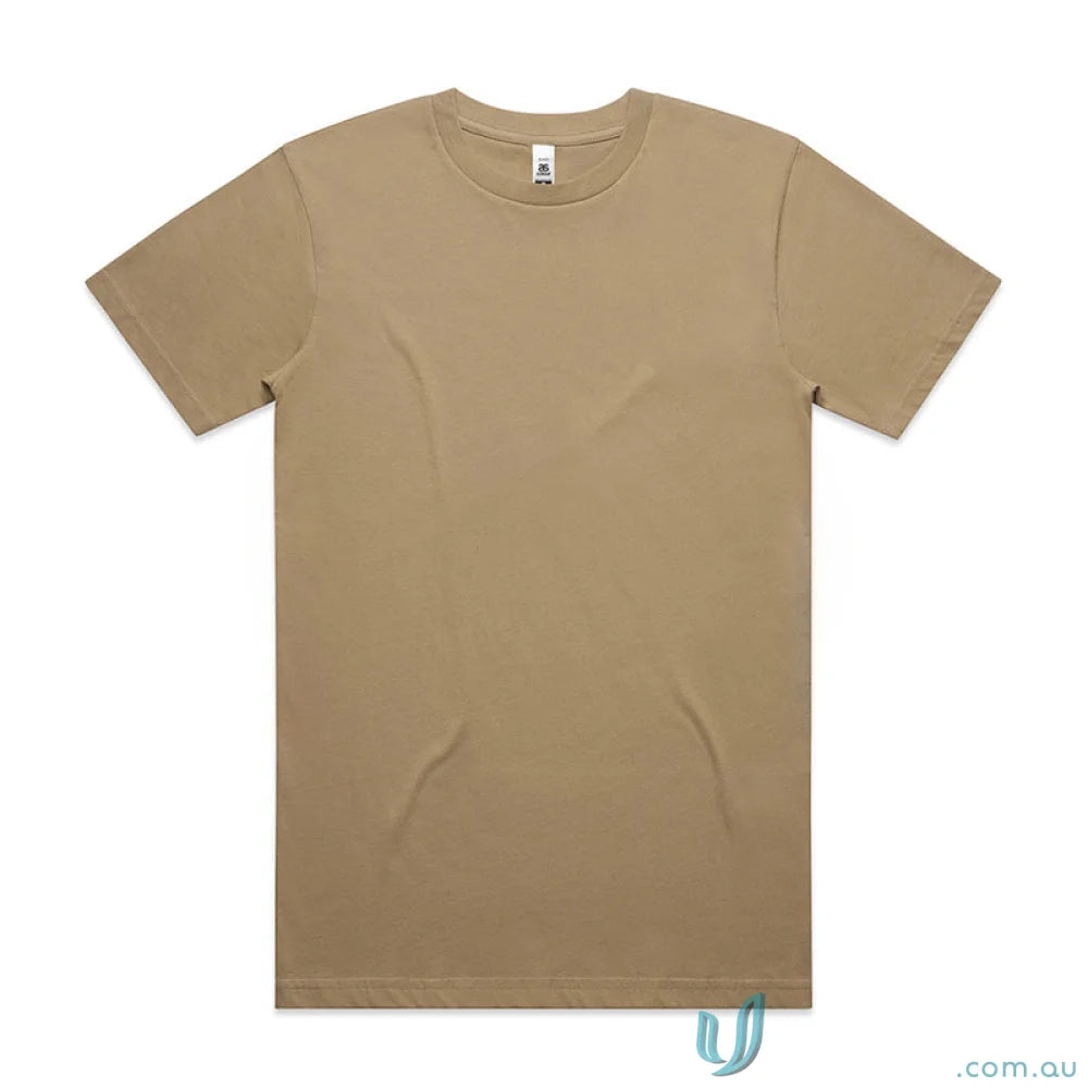 Khaki crew neck T-shirt from AS Block Tee, perfect for work uniforms or workwear