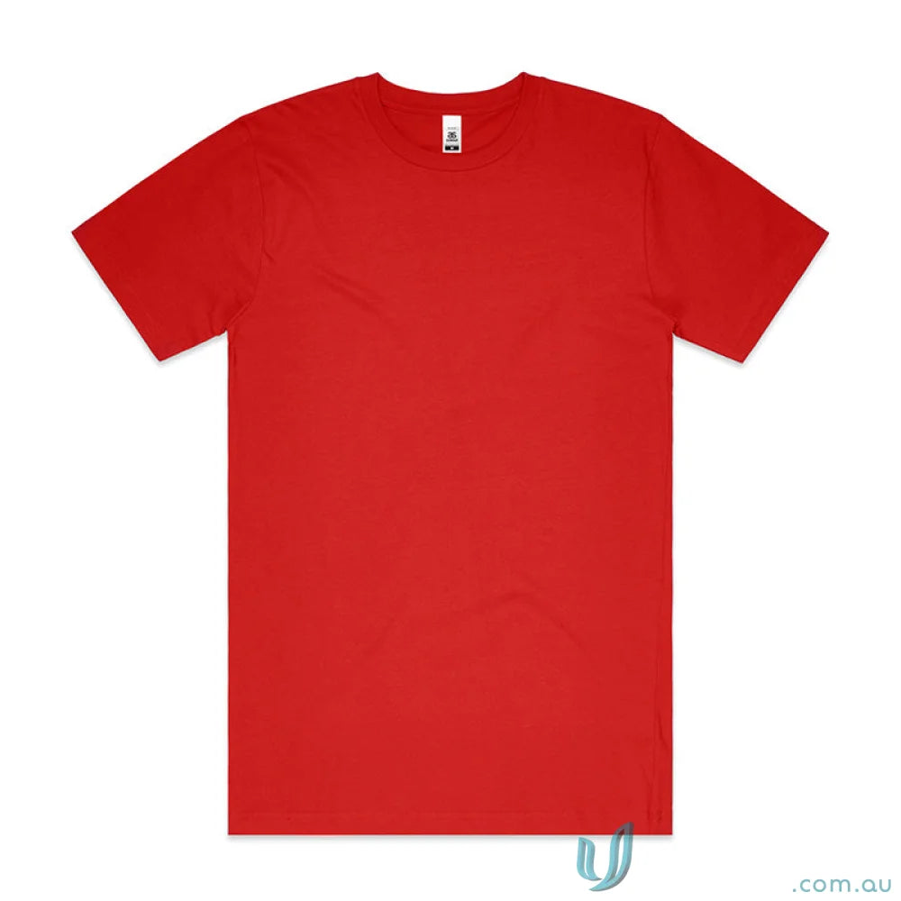 Red crew neck T-shirt from AS Block Tee, perfect for uniforms and workwear