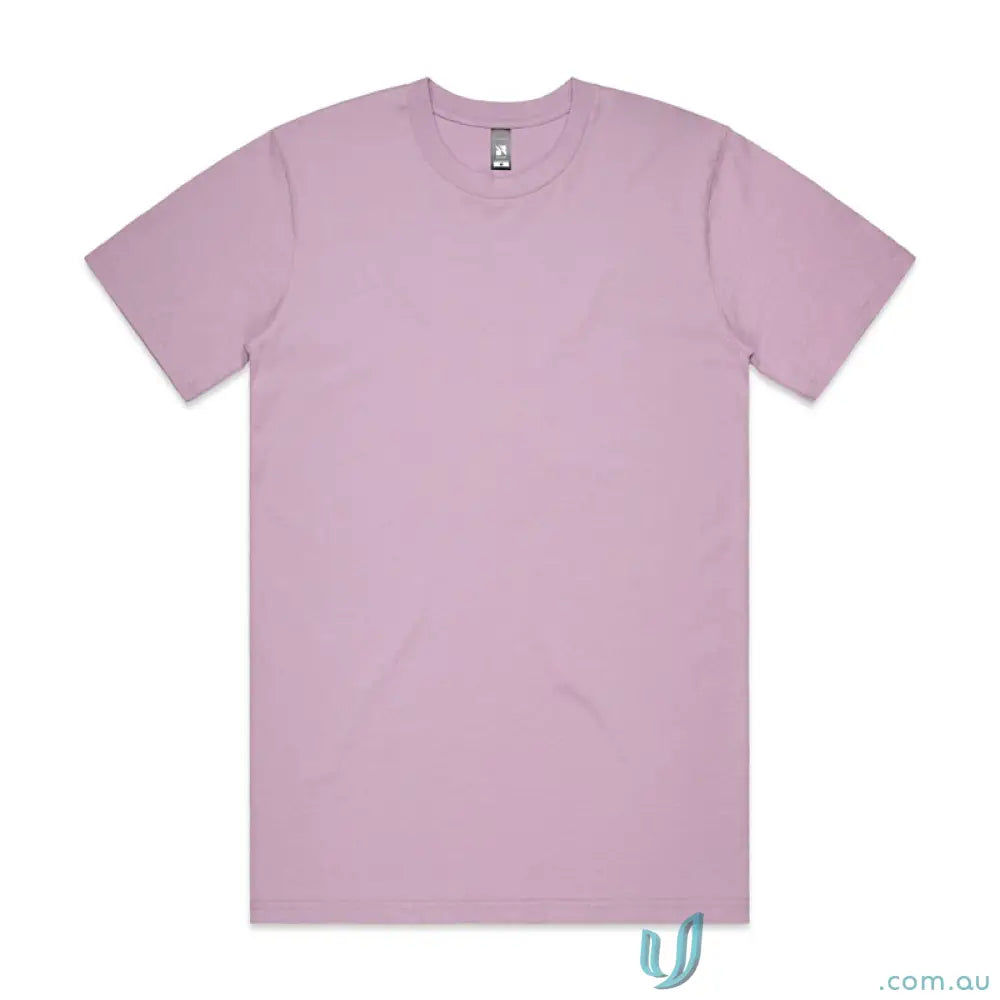 Light purple AS Classic Tee in relaxed fit style, made from comfy combed cotton