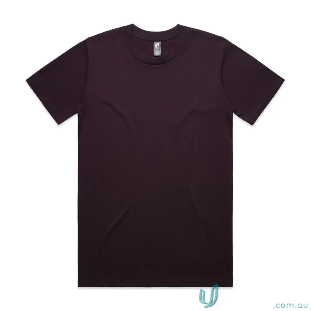 Maroon classic tee in relaxed fit shirt style, made from comfy combed cotton tee