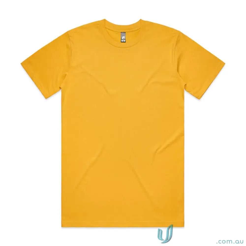 Mustard-colored AS Classic Tee relaxed fit shirt made of comfy combed cotton tee