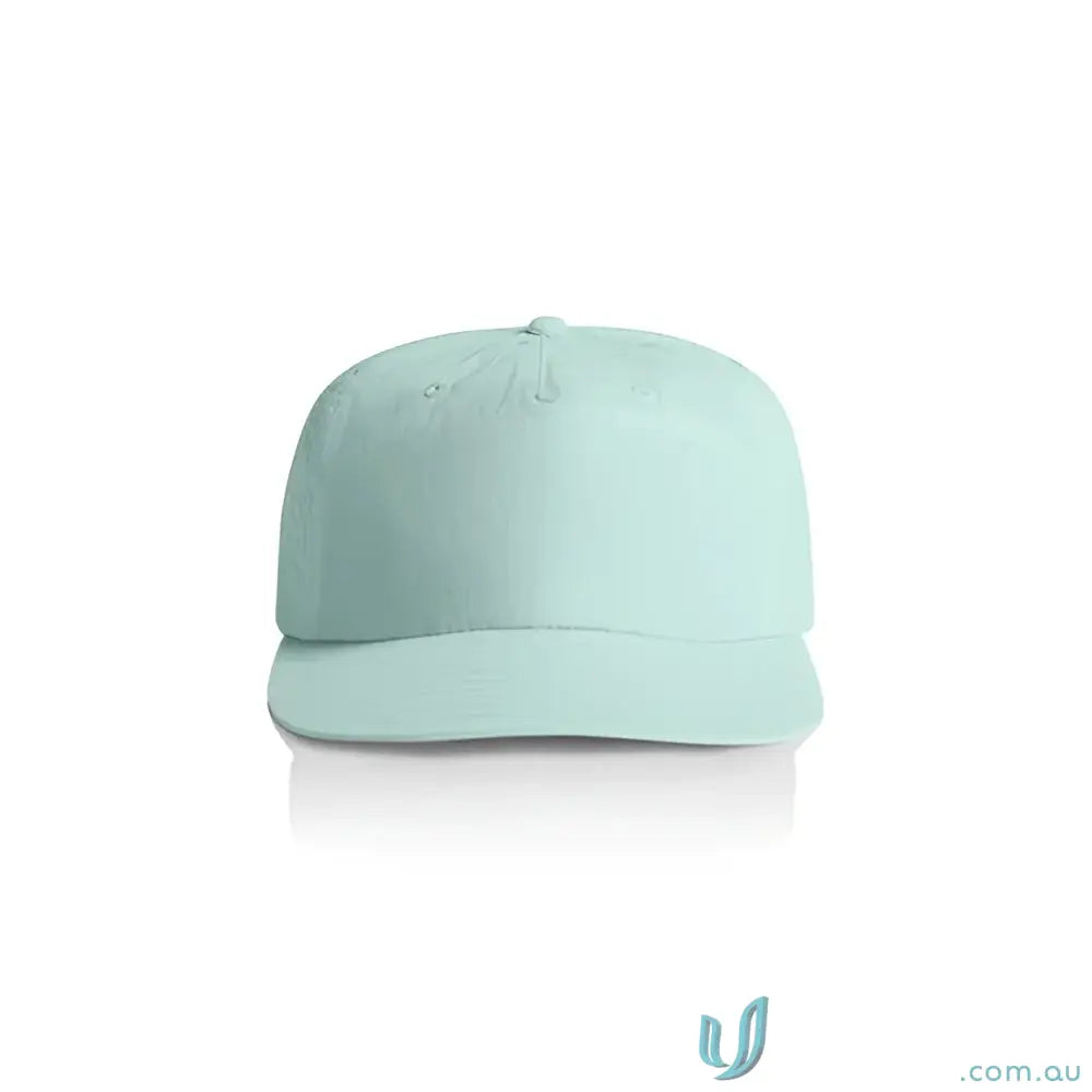 Light blue AS Colour 1114 surf cap with flat brim made from recycled nylon plastic snapback