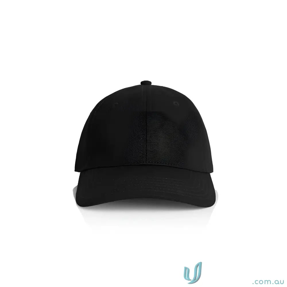 Black AS Colour Access Canvas Cap with curved peak and low-profile design