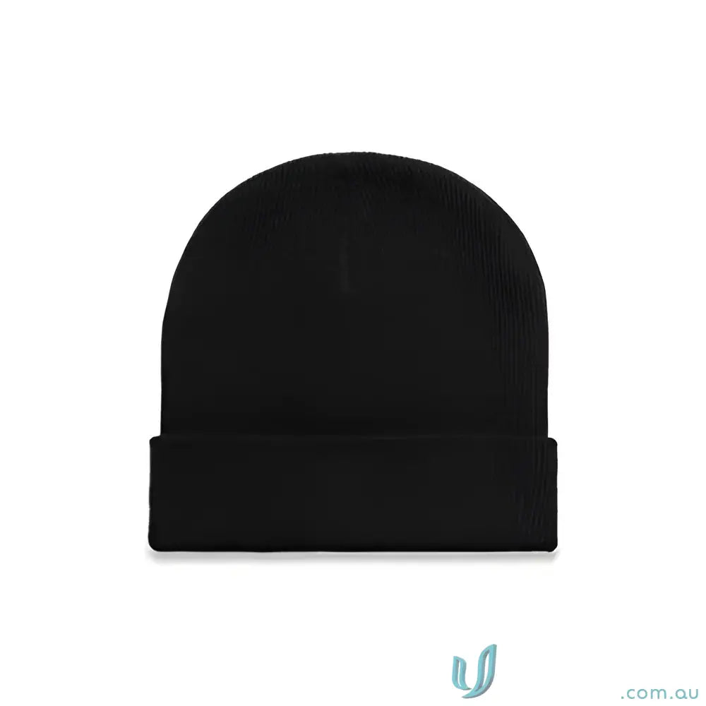 Black knit cuff beanie from AS Colour Cuff Beanie 1107 relaxed fit acrylic collection