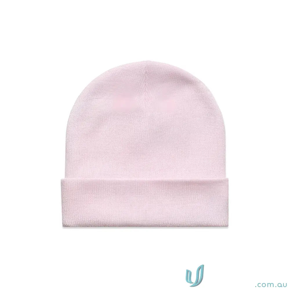 Light pink cuff beanie from AS Colour Cuff Beanie 1107 relaxed fit acrylic knit hat