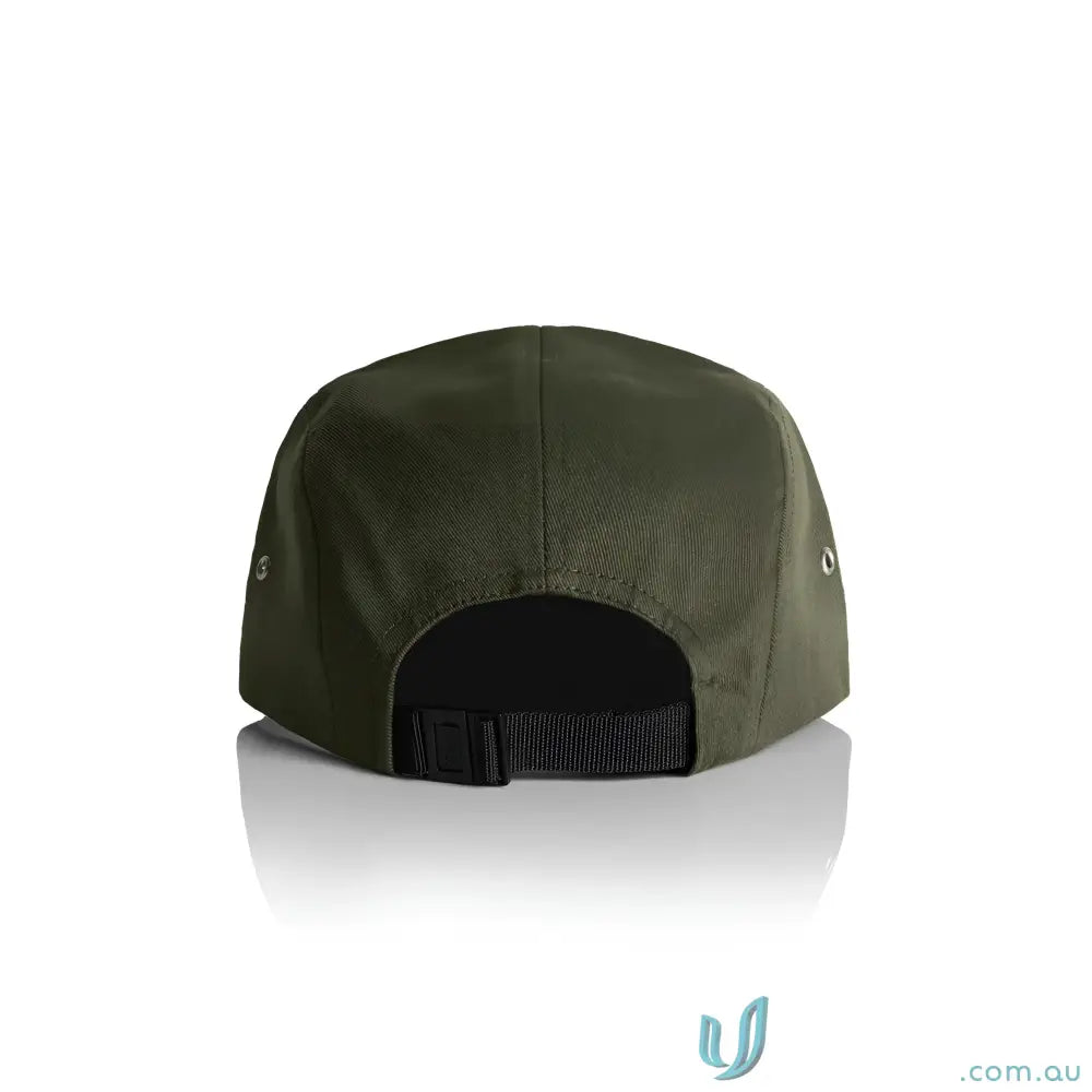 Dark green AS Colour Finn Five Panel Cap with adjustable strap and breathable cotton