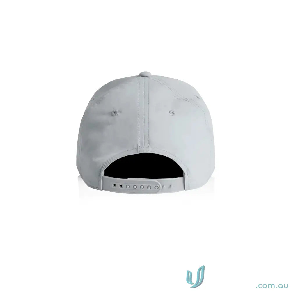 Light grey AS Colour Frame Nylon Cap 1162 with curved peak and adjustable snapback