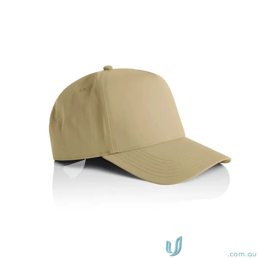 Plain tan AS Colour Frame Nylon Cap with curved peak and high-profile design