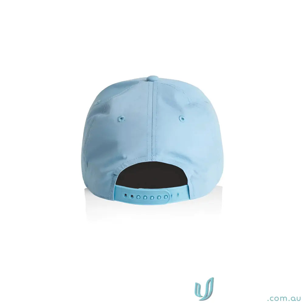Light blue Frame Nylon Cap with curved peak and adjustable snapback closure