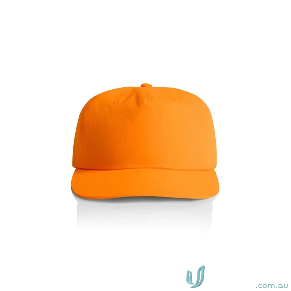 Vibrant orange AS Colour Surf Safety Cap in recycled nylon with flat brim