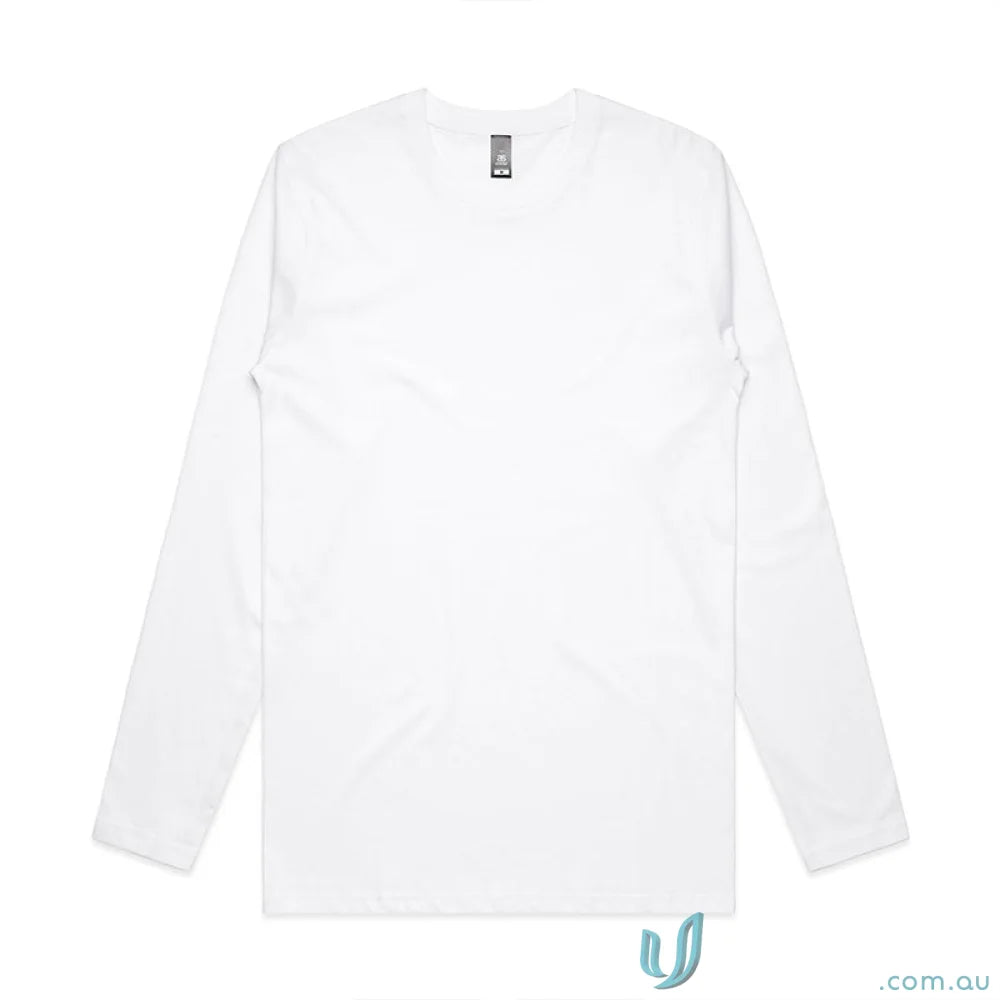 Plain white Ink LS Tee long-sleeve crewneck shirt perfect for uniforms and workwear