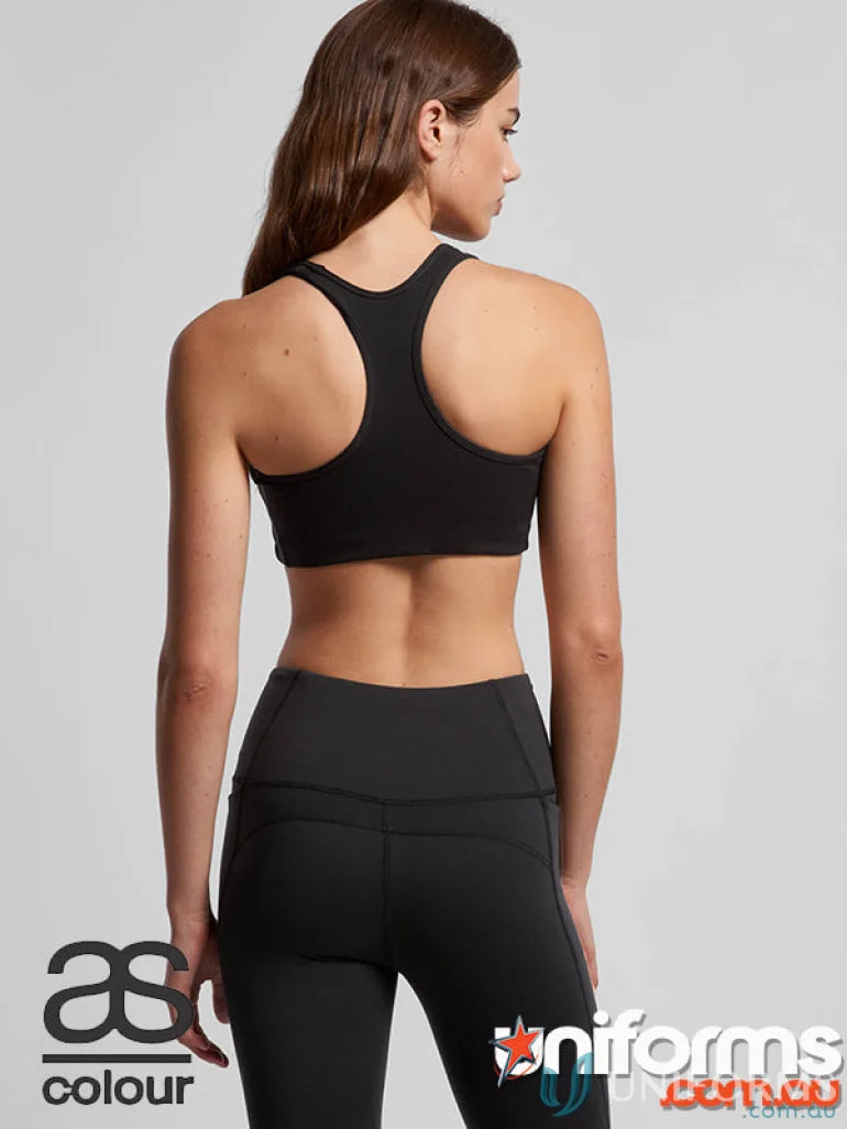 AS Ladies Active Sports Bra in black athletic wear perfect for workout uniforms