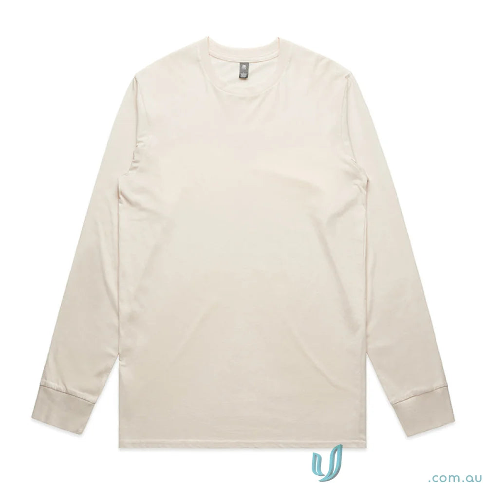 Beige long-sleeved shirt from AS Staple LS Tee ideal for uniforms and workwear