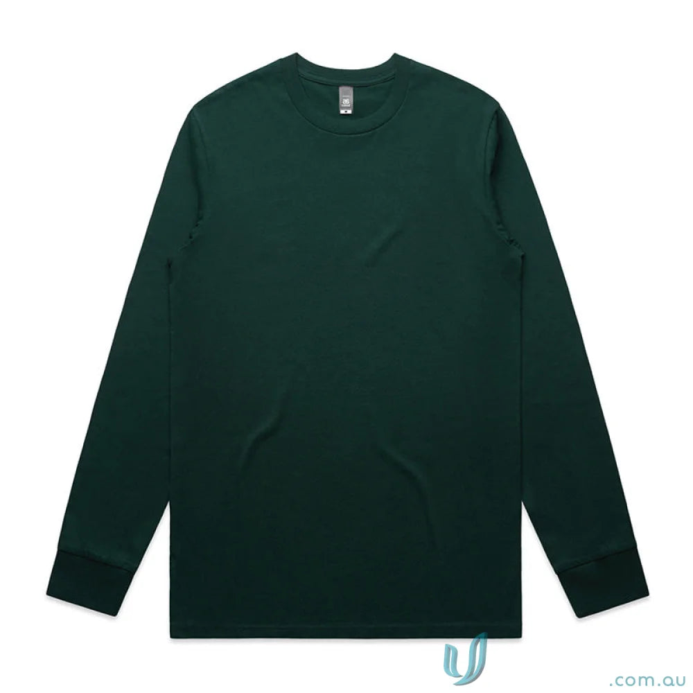 Dark green long-sleeved workwear shirt from AS Staple LS Tee, perfect for uniforms