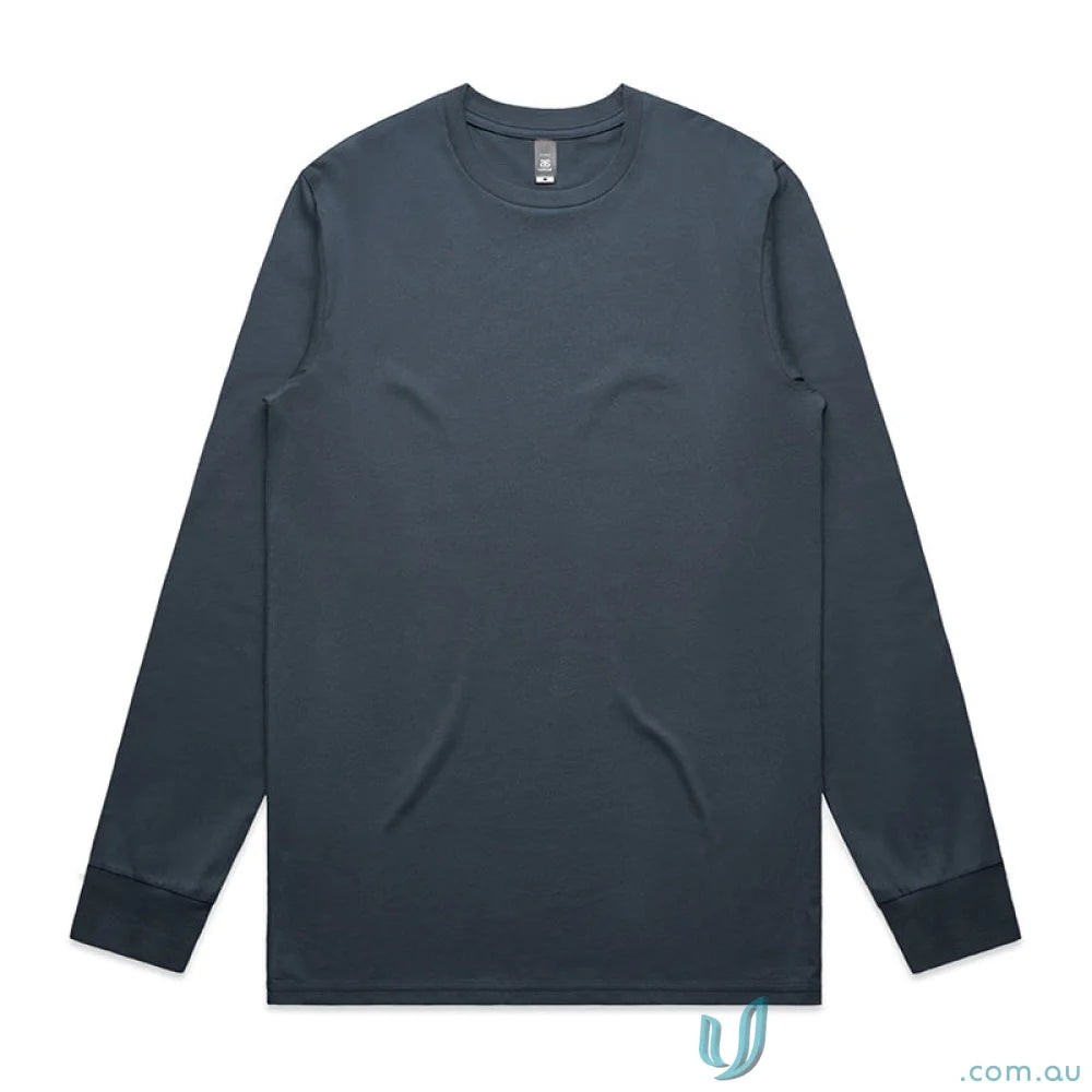 Gray long-sleeved crew neck shirt from AS Staple LS Tee, perfect for workwear or uniforms