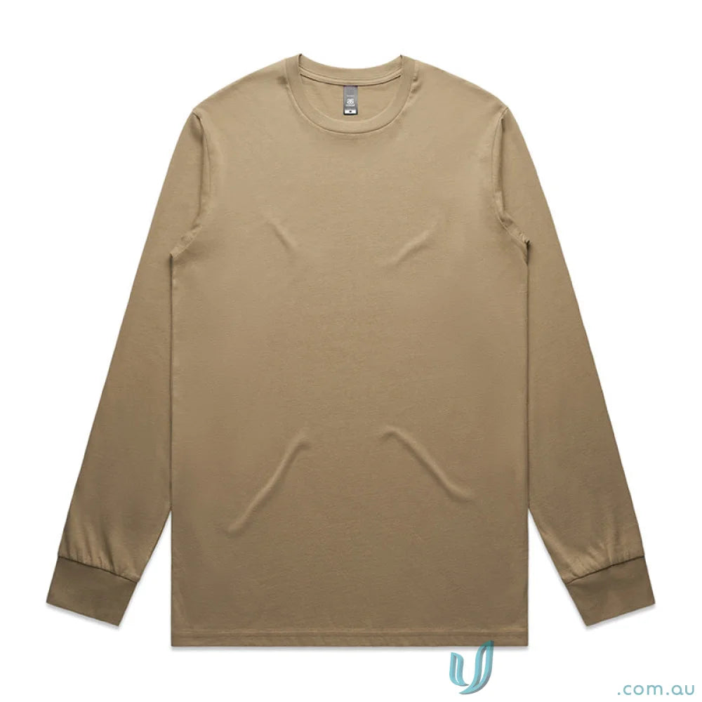 Khaki long-sleeved shirt from AS Staple LS Tee, perfect for work uniforms or workwear