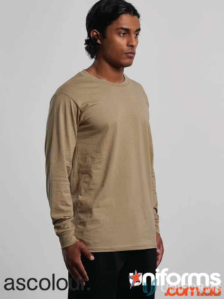 Tan long-sleeved shirt from AS Staple LS Tee, perfect for uniforms and workwear