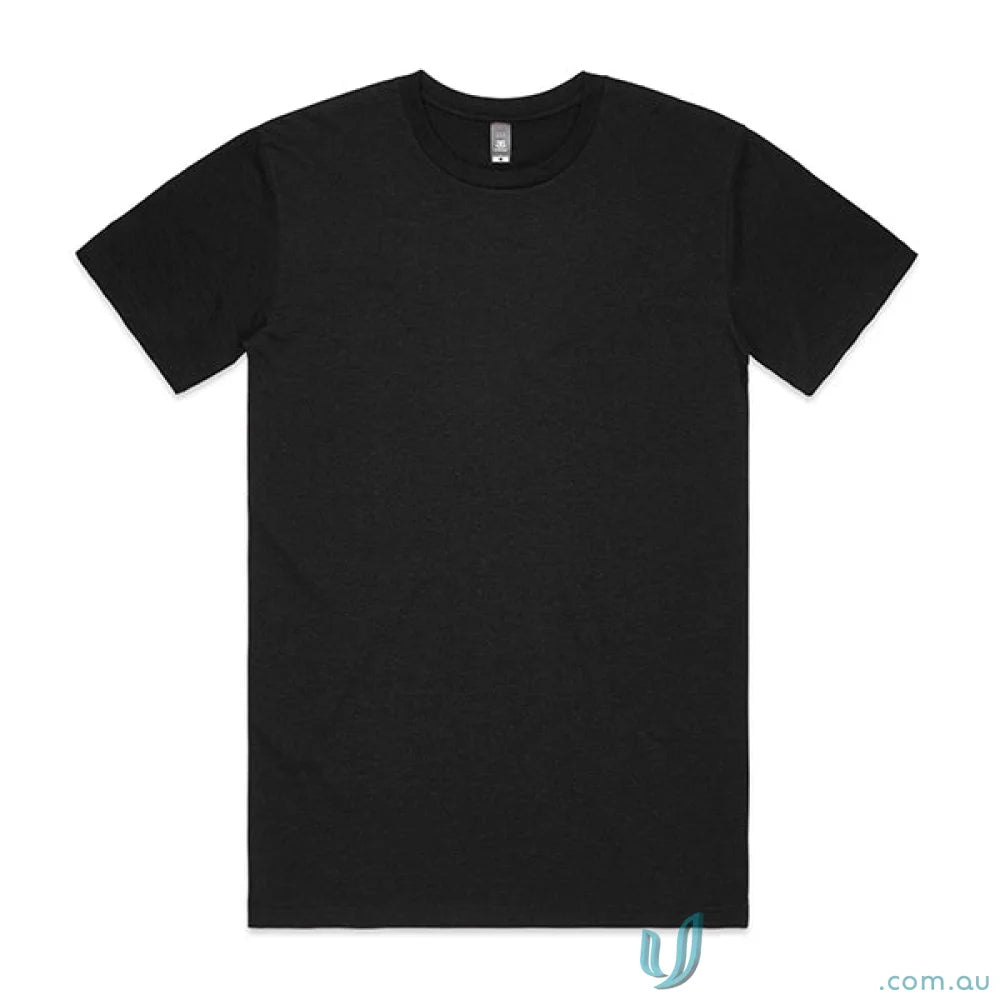 Black short-sleeve staple marle tee with crew neck from AS Staple Marle Tee collection