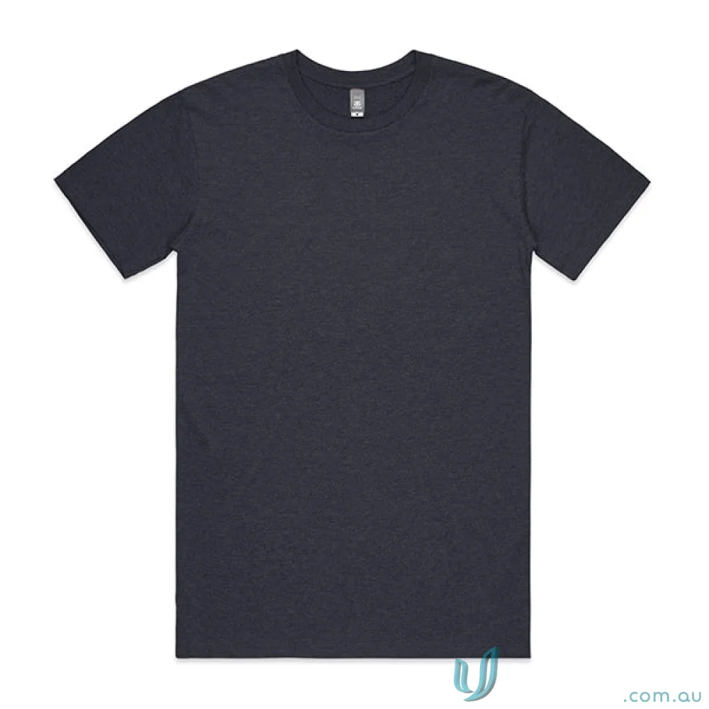 Dark gray Staple Marle Tee with V-neck collar, comfy short-sleeve marle tee for casual wear