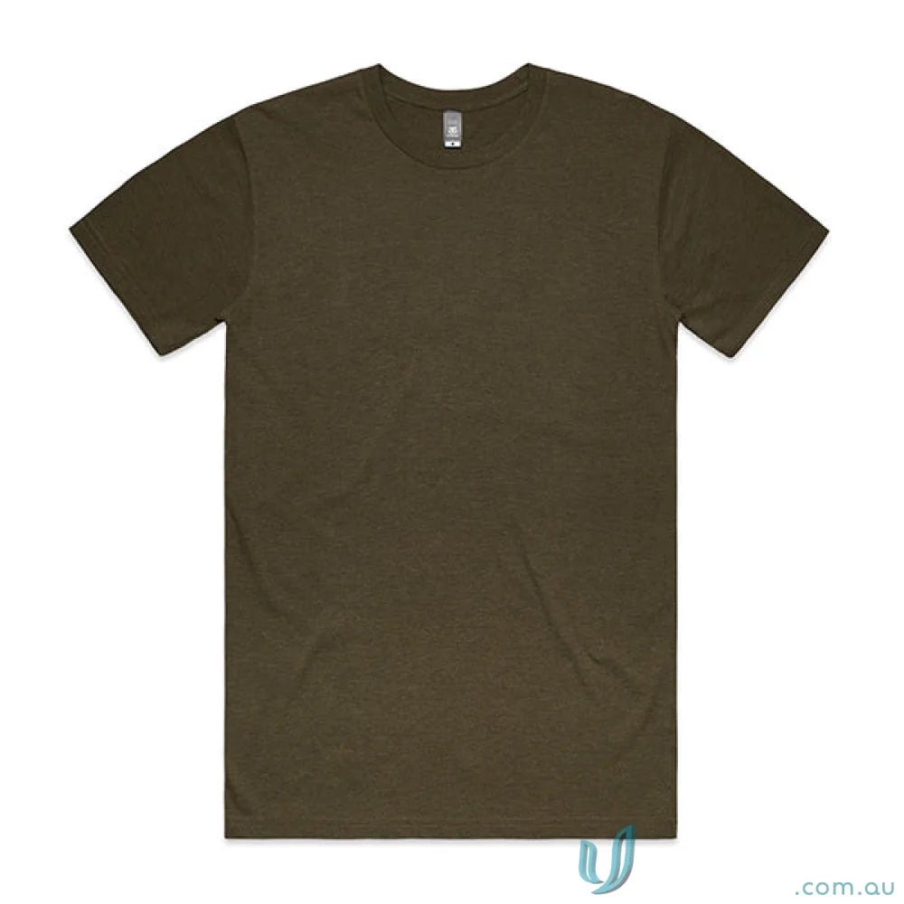 Dark olive green staple marle tee short-sleeve crew-neck from AS Staple Marle Tee