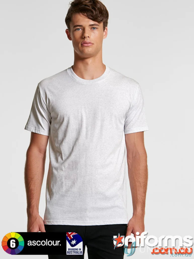 Young man modeling the stylish AS Staple Marle Tee in plain white short-sleeve style