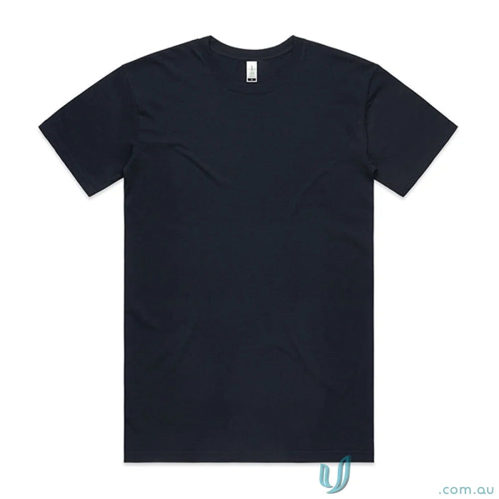 Plain black staple organic tee short-sleeved shirt for casual wear