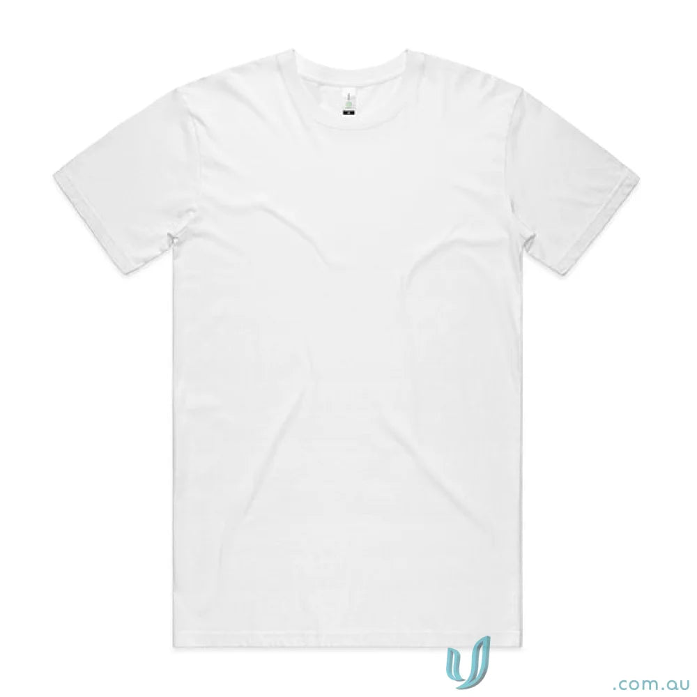 Plain white short-sleeved staple organic tee for a comfy, eco-friendly look