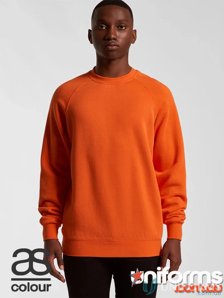 Orange crew neck sweatshirt from AS Supply Crew, perfect for workwear and uniforms