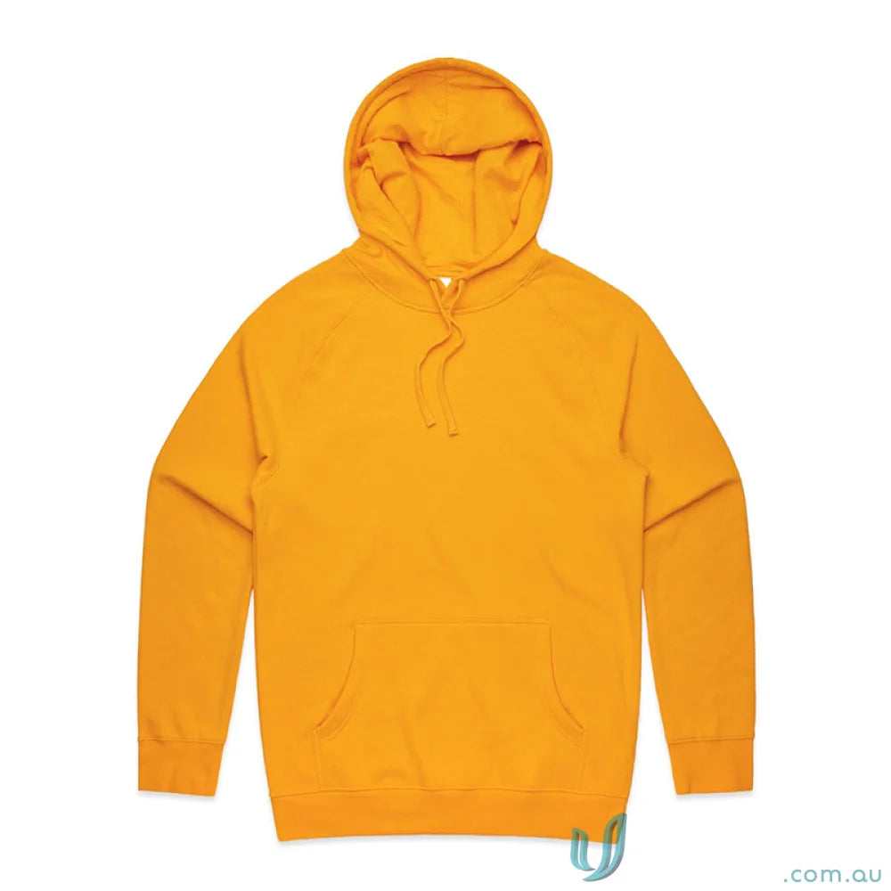 Mustard-yellow AS Supply Hoodie with polyester anti-pill fleece and regular fit