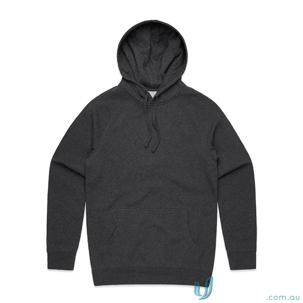 Gray hooded sweatshirt made of polyester anti-pill fleece, regular fit, AS Supply Hoodie