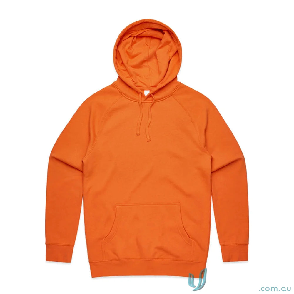 Orange hooded sweatshirt made of polyester anti-pill fleece from AS Supply Hoodie
