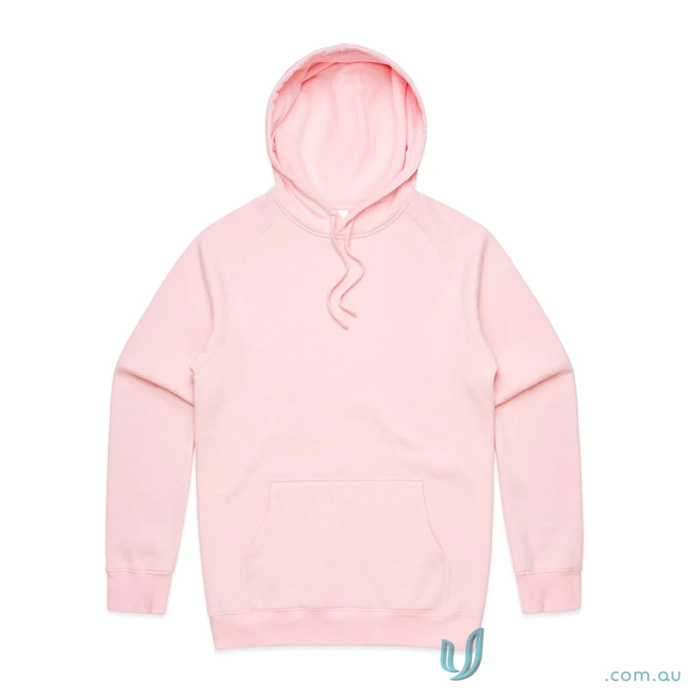 Pink hoodie made of polyester anti-pill fleece from AS Supply for a regular fit