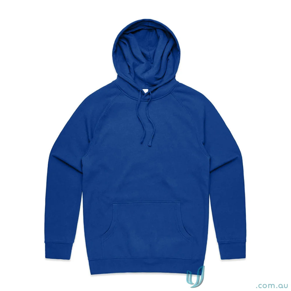 Blue AS Supply Hoodie with polyester anti-pill fleece and regular fit design