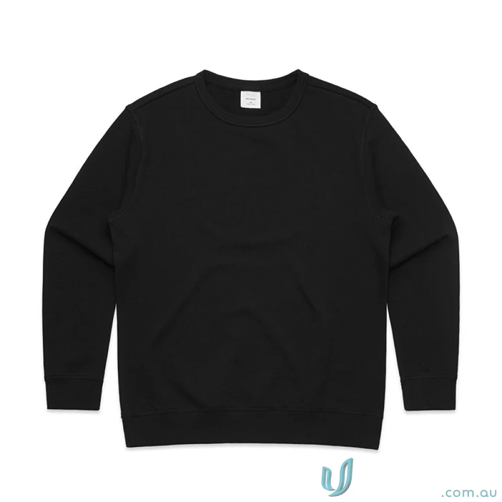 Black crewneck sweatshirt from AS Womens Premium Crew, perfect for work uniforms and workwear